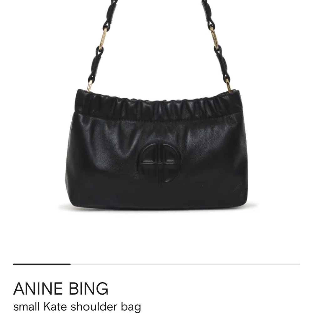 Anine Bing Black Leather Shoulder Bag